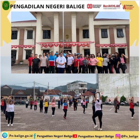 Pengadilan Negeri Balige melaksanakan senam pagi